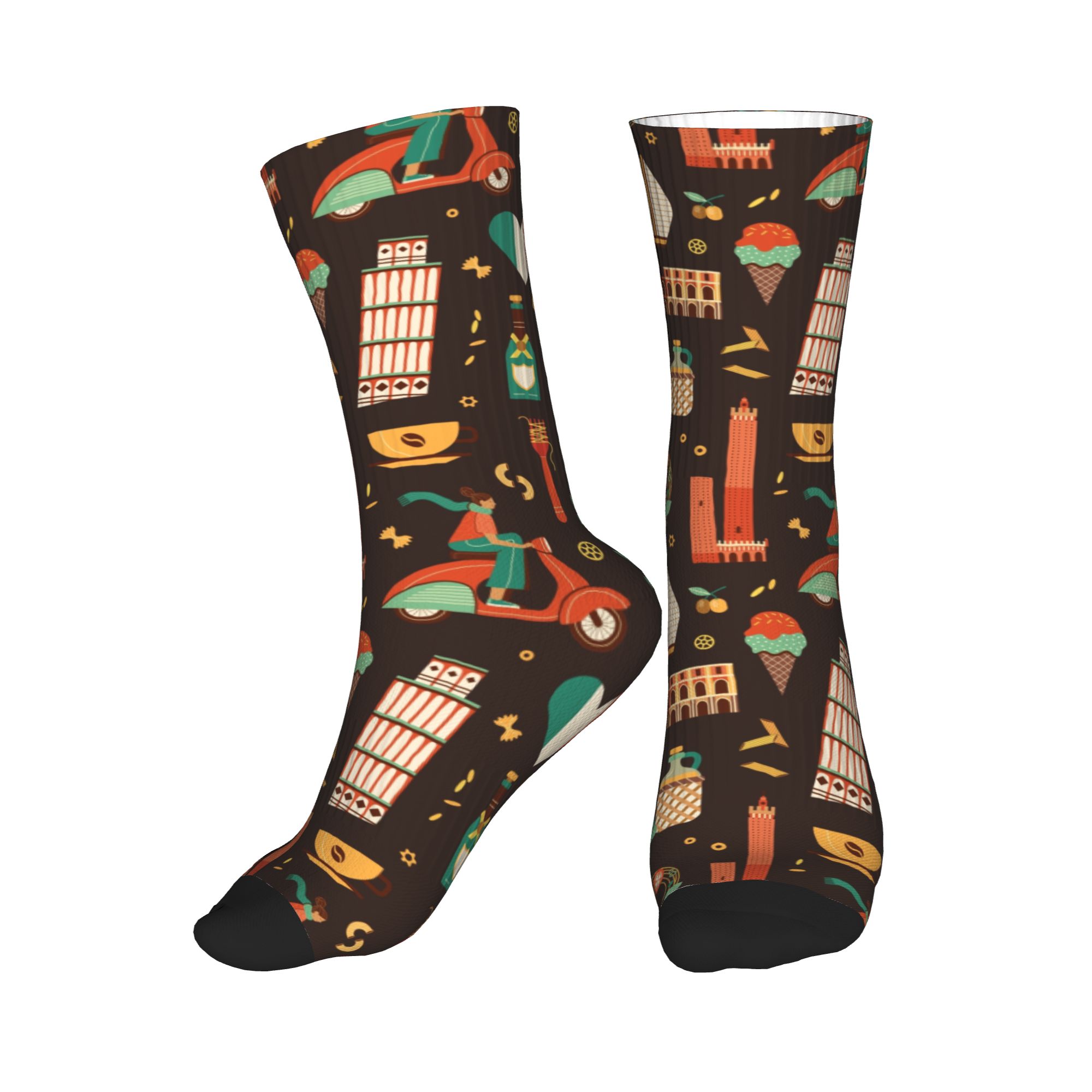 Italy Travel Italian Food Land - огляд і ціна Dress Sock Men