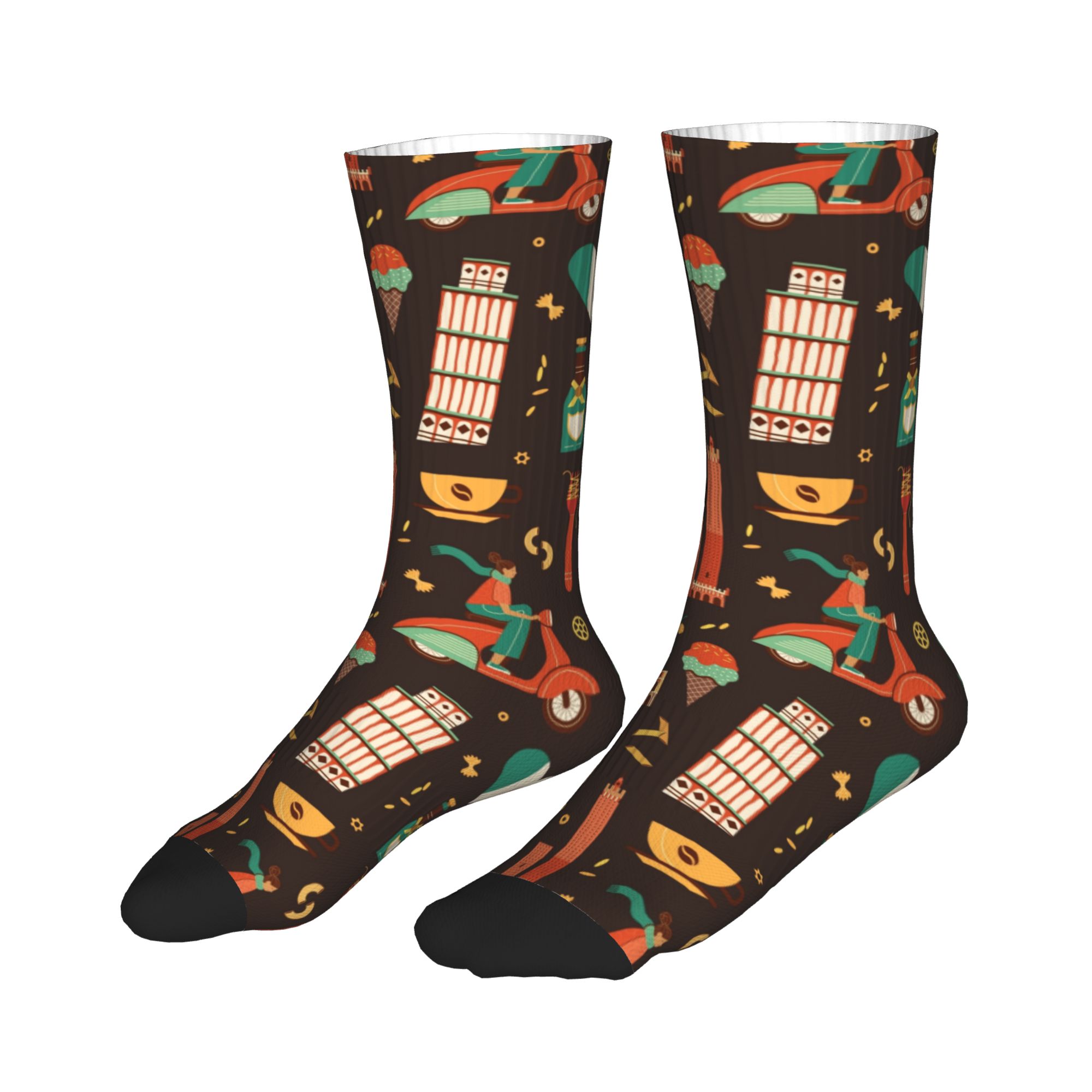 Italy Travel Italian Food Land - огляд і ціна Dress Sock Men