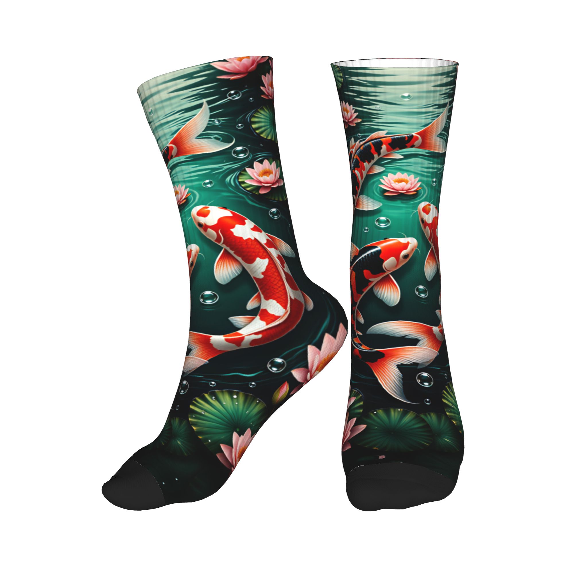 Three Koi Lotus Dark Pond Feng - огляд і ціна Dress Sock Men