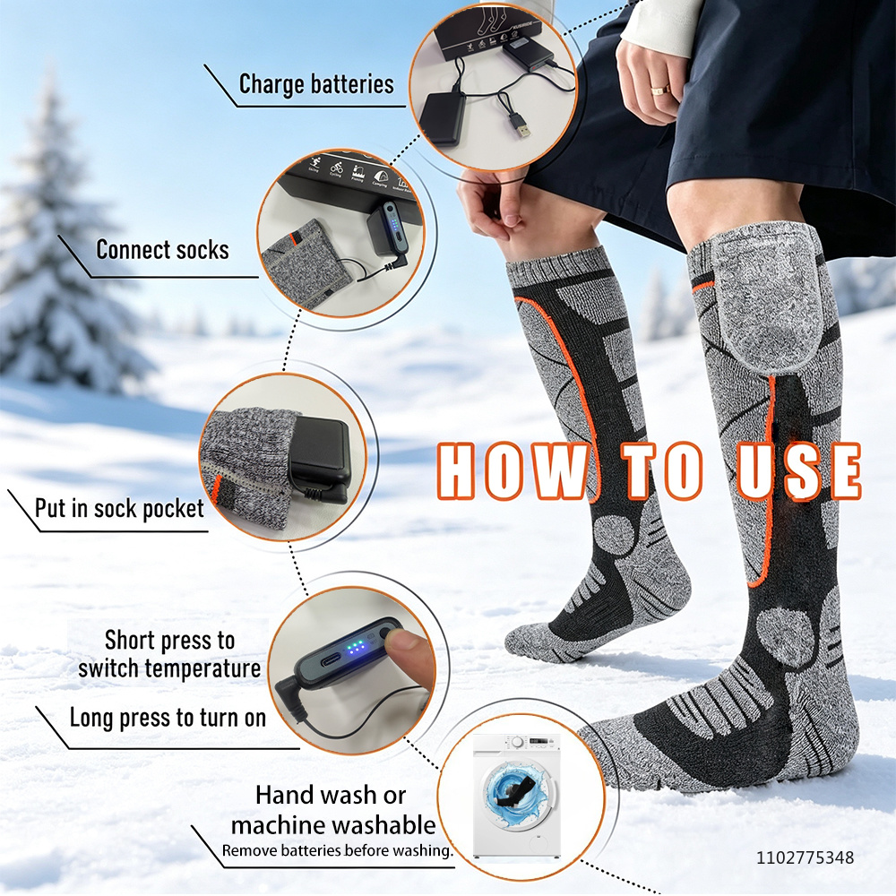 New Heated Socks Rechargeable  - огляд і ціна Thermal Sock Winter