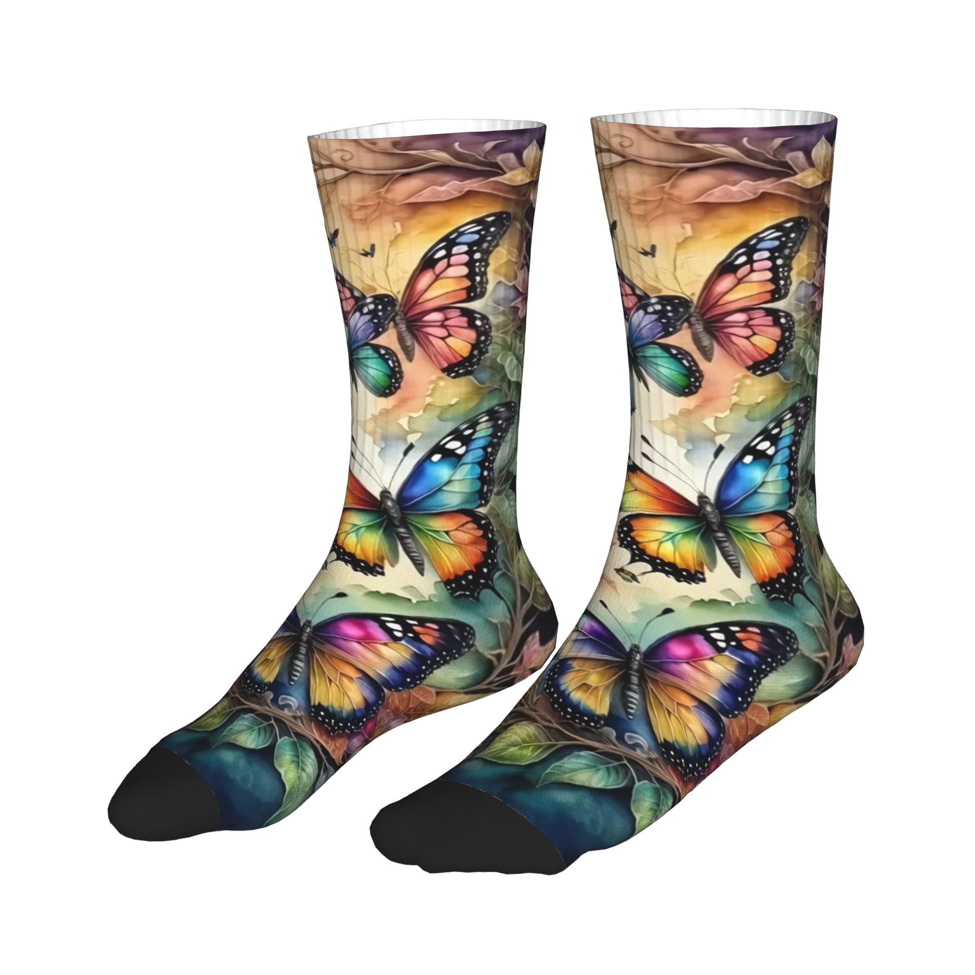 Colorful Butterflies and Flowe - огляд і ціна Dress Sock Men