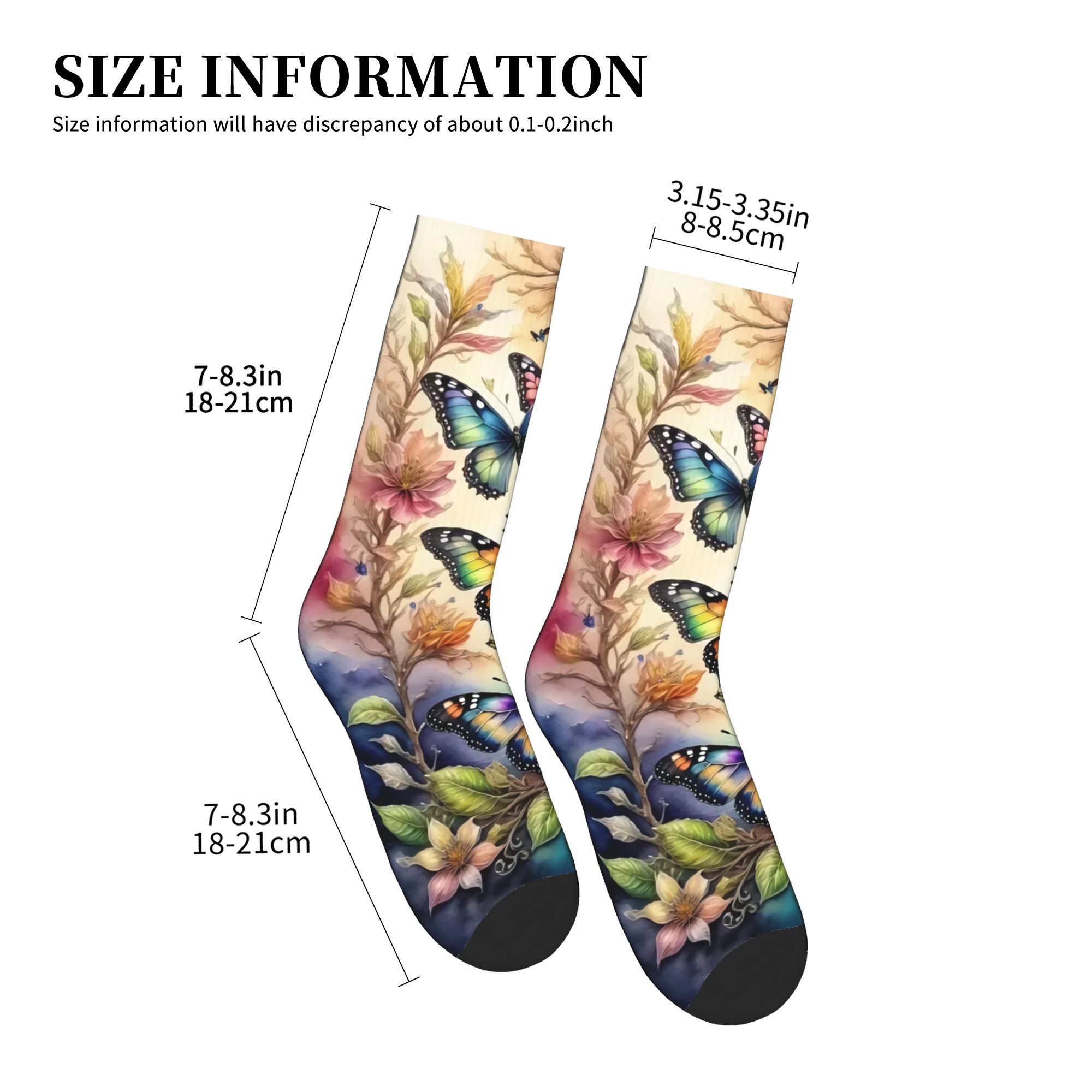 Colorful Butterflies and Flowe - огляд і ціна Dress Sock Men