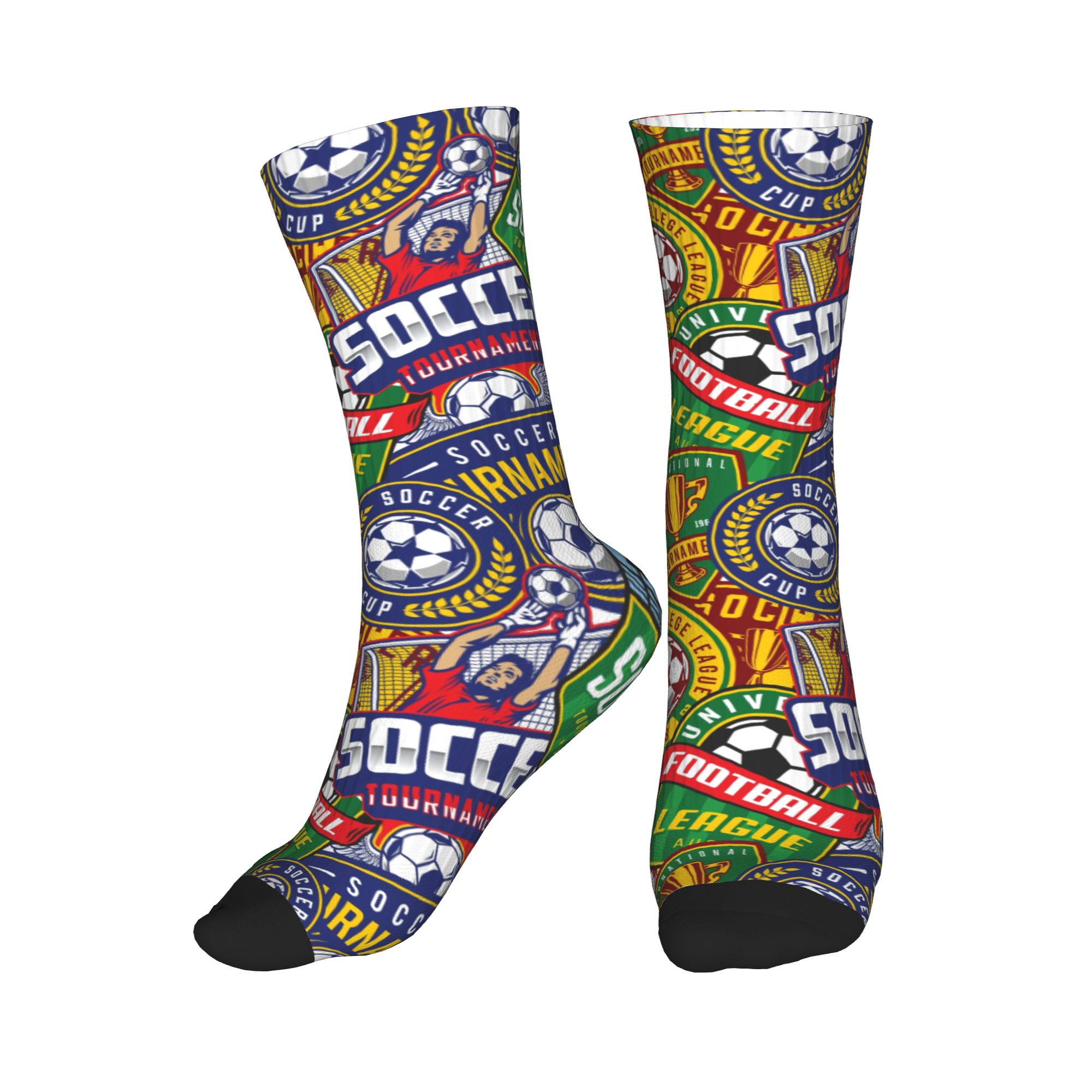 Retro Soccer Badge Green Red S - огляд і ціна Dress Sock Men