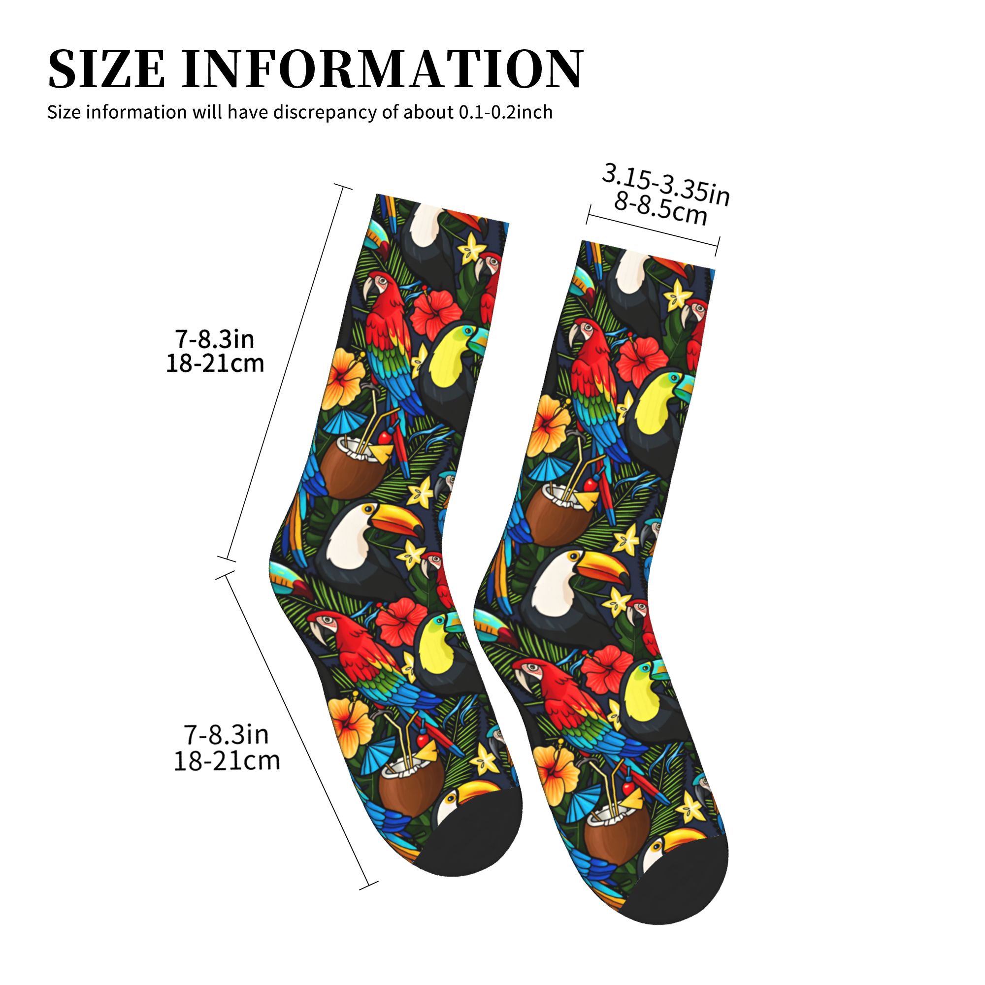 Tropical Macaw Toucan Fruit Fl - огляд і ціна Dress Sock Men